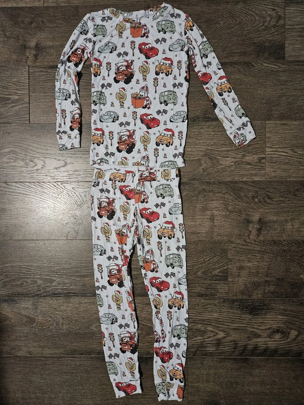 Blush Lotus Disney Pixar Cars Christmas 2 Piece Bamboo Pajama
